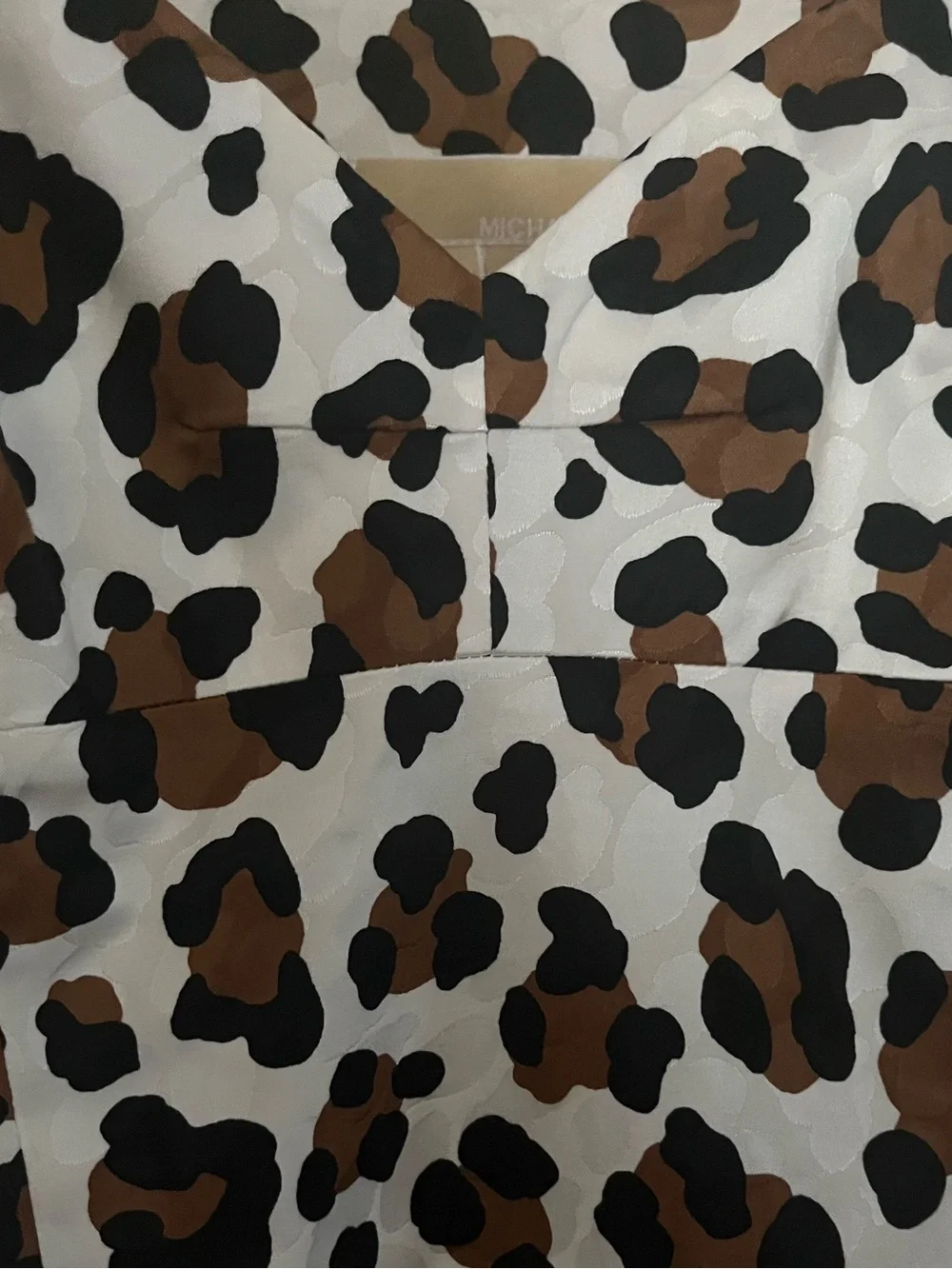 Michael Kors Collection Cotton Blend Sleeveless Leopard Sheath Dress From Italy